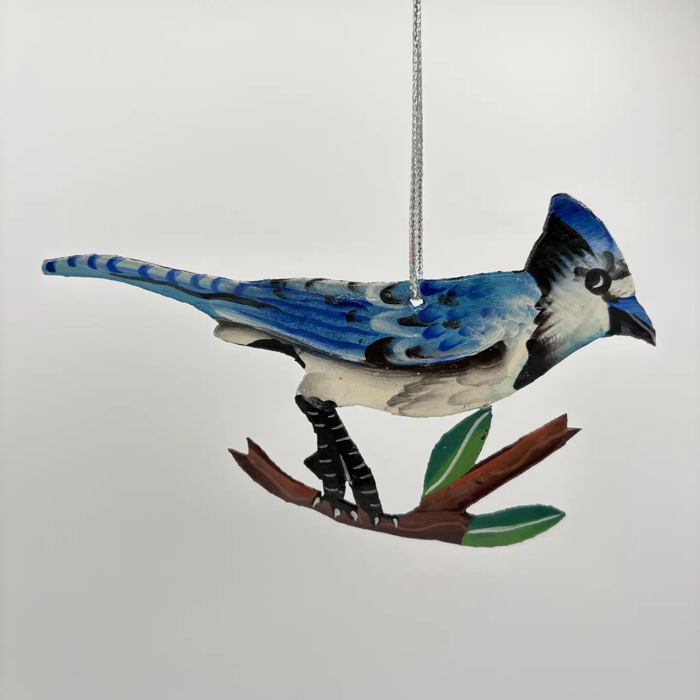 Metal Blue Jay Ornament, Haiti