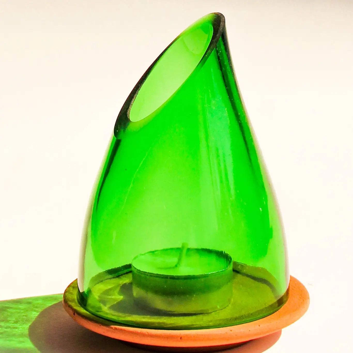 Upcycled Green Glass Lantern, Egypt