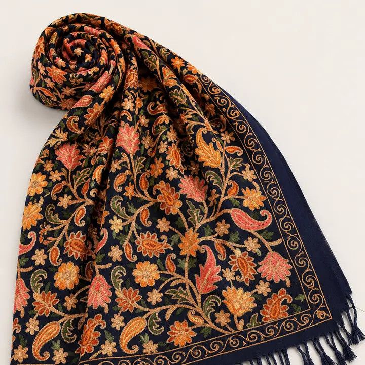 Embroidered Shawl, India