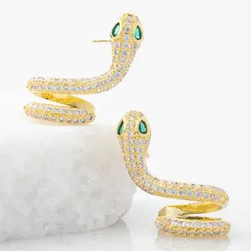 Little Dragon Earrings in Gold, China