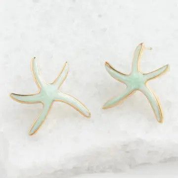 Starfish Hope Studs in Mint, China