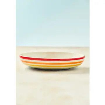 Hand Painted Rainbow Pasta Bowl, India