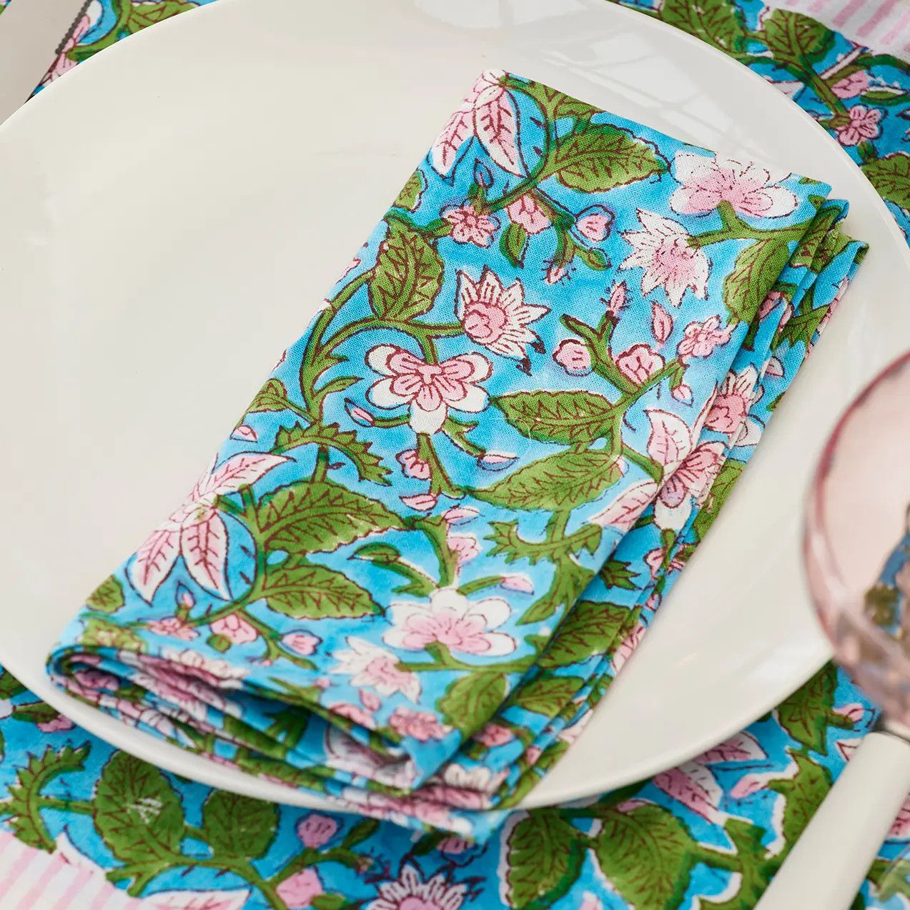 Lily Block Print Napkin, India