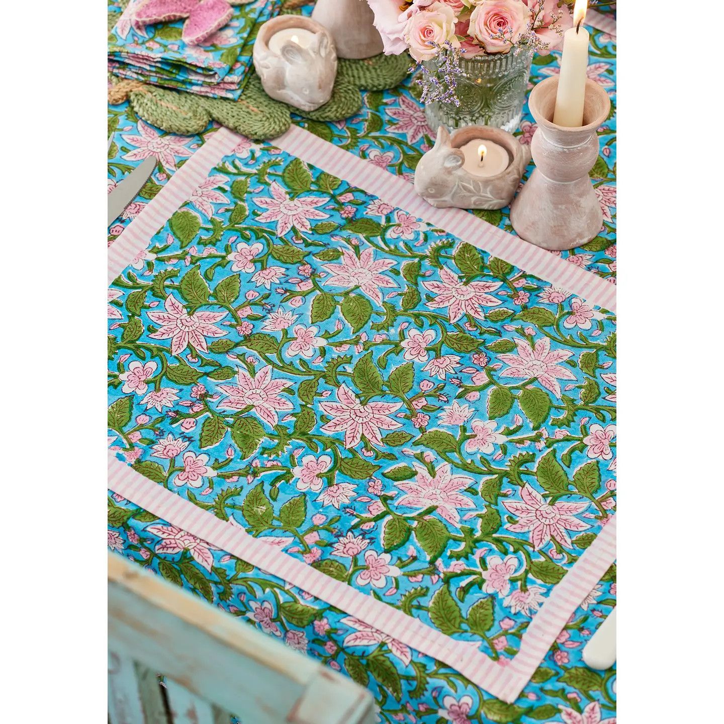 Lily Block Print Placemat, India