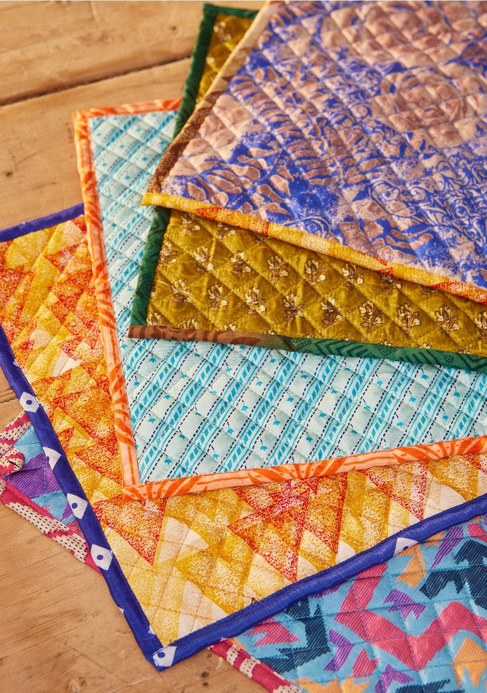 Assorted Recycled Sari Placemat, India