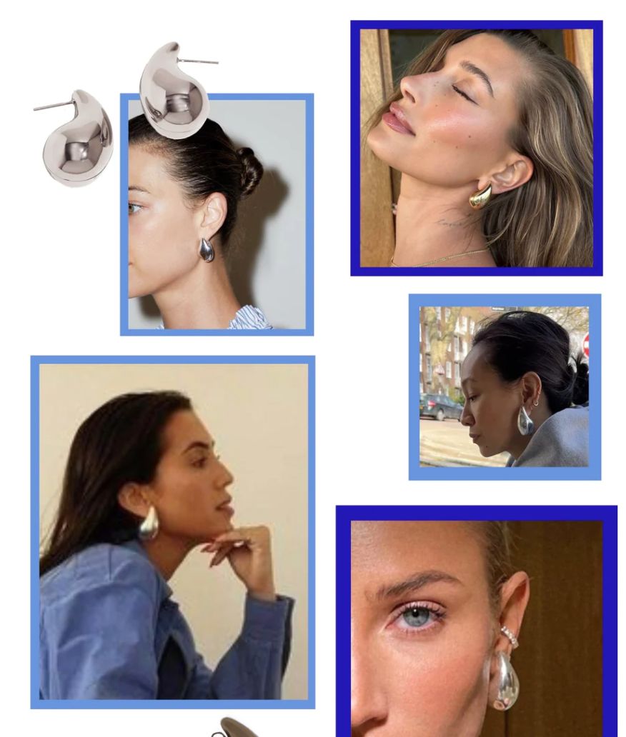 Bonnie Studios - Bieber drop earrings silver