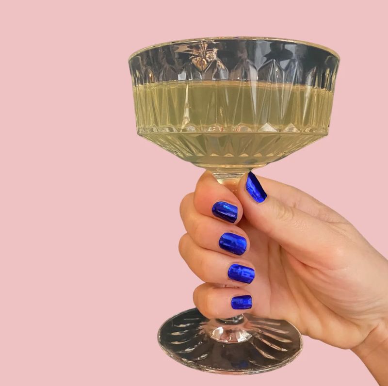 Stick &amp; Go - Metallic Blue nagel stickers