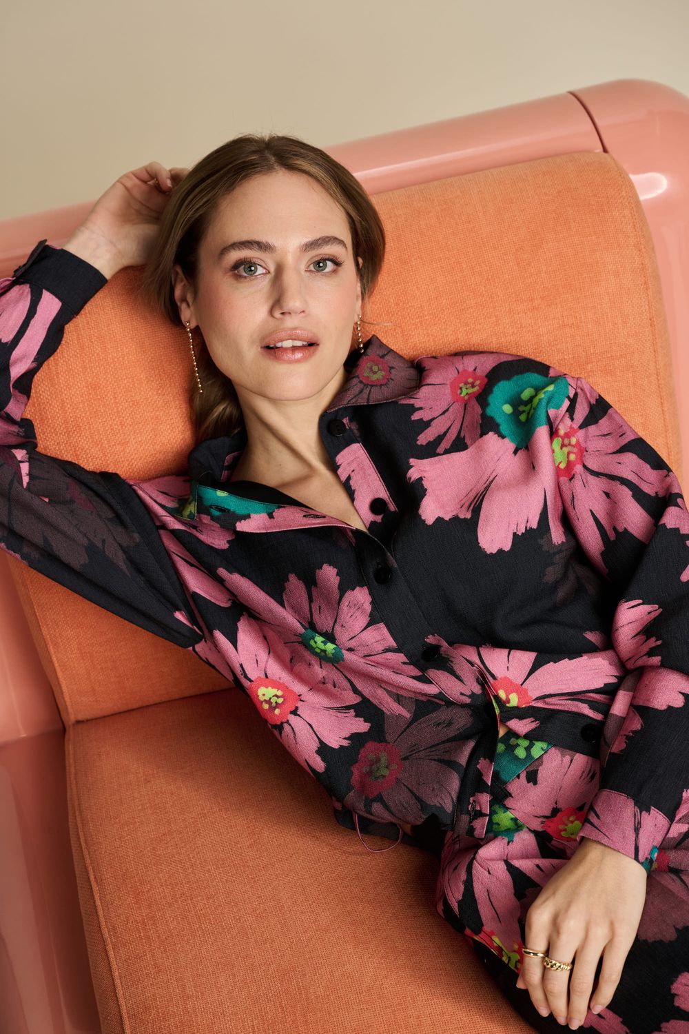 POM Amsterdam - Blouse Big Blooming  Pink