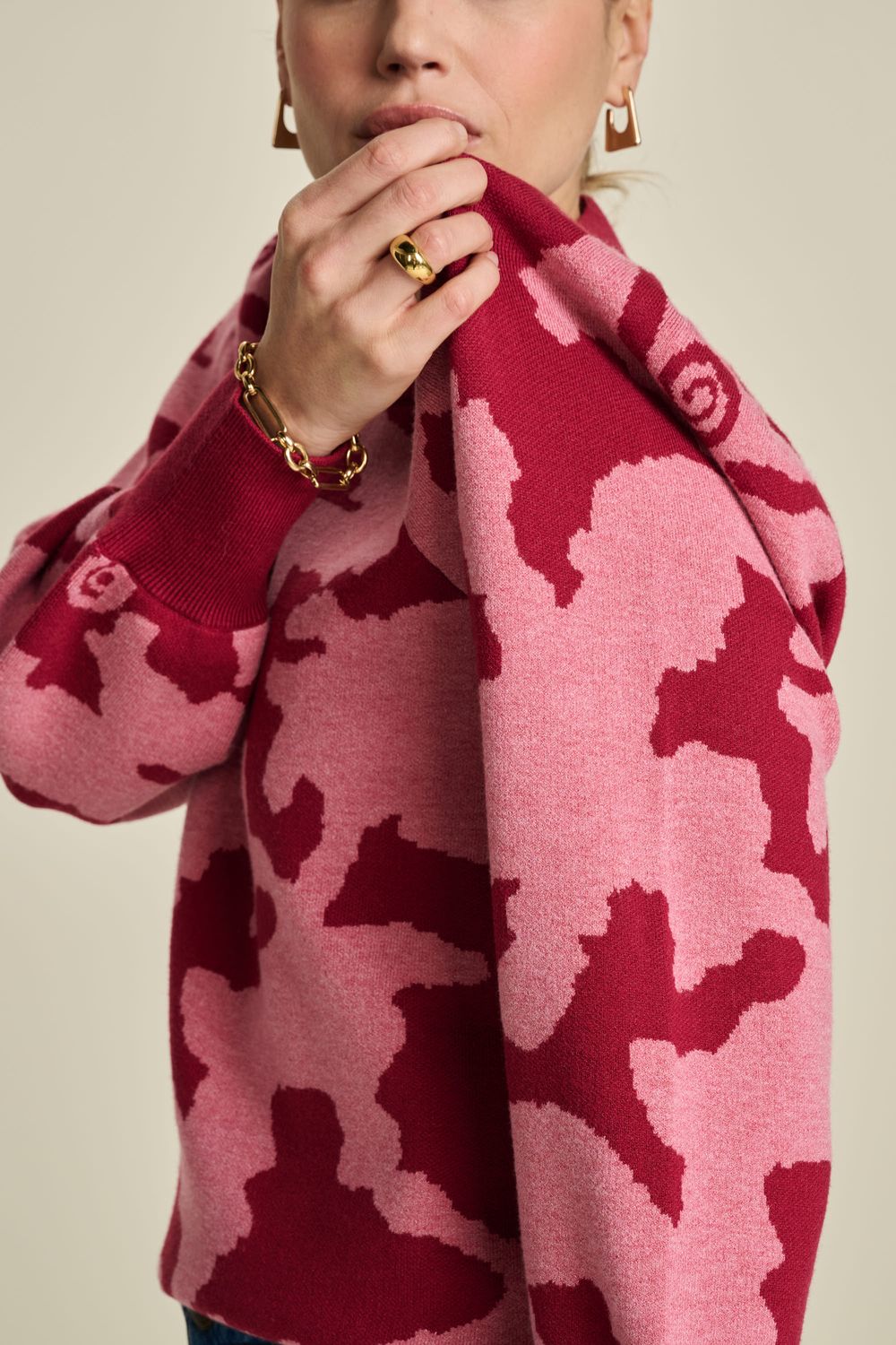 POM Amsterdam - Pullover Camo Red