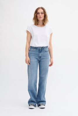 My Essential Wardrobe - The Louis High Wide - Medium Blue Wash