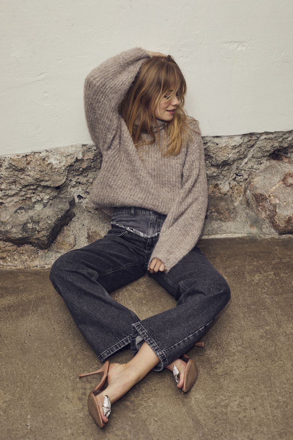 Co&#39;Couture - Grey mix block long jeans