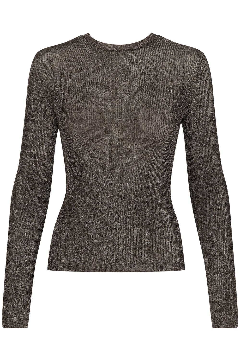 Gestuz - Silvi deep back blouse warm grey metallic