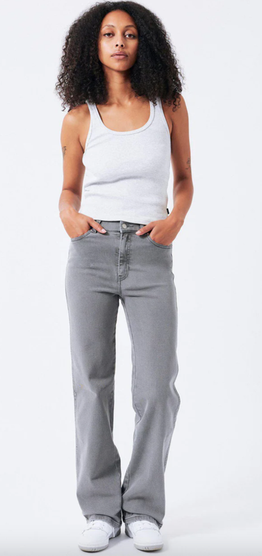 Dr. Denim - Moxy straight Light Grey Mist Plain