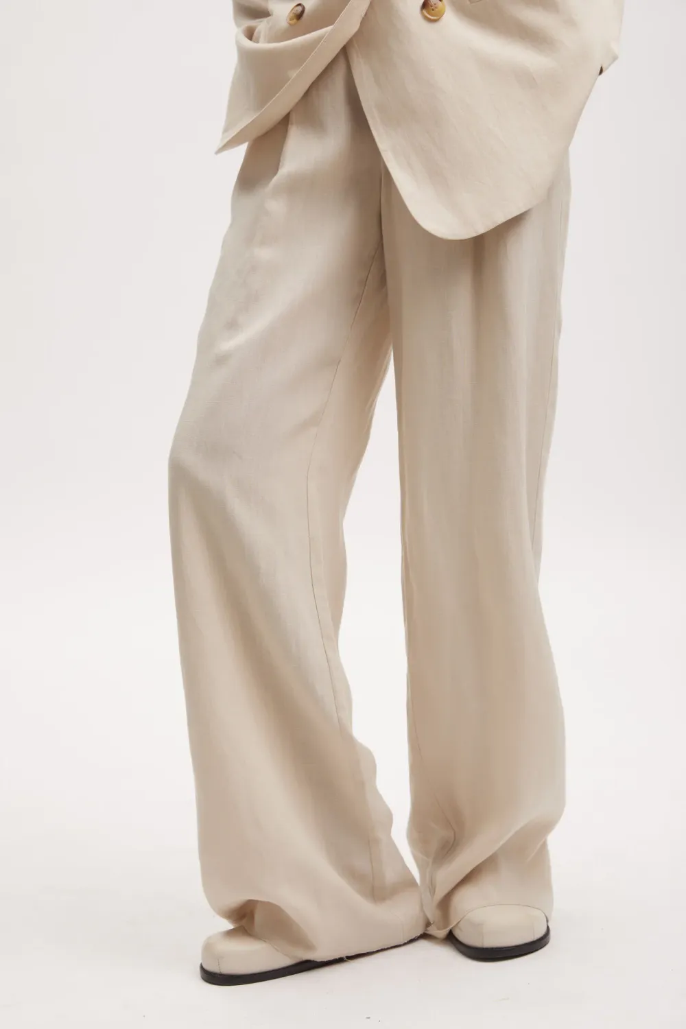 Gestuz - Paula linen wide pants ancient scroll