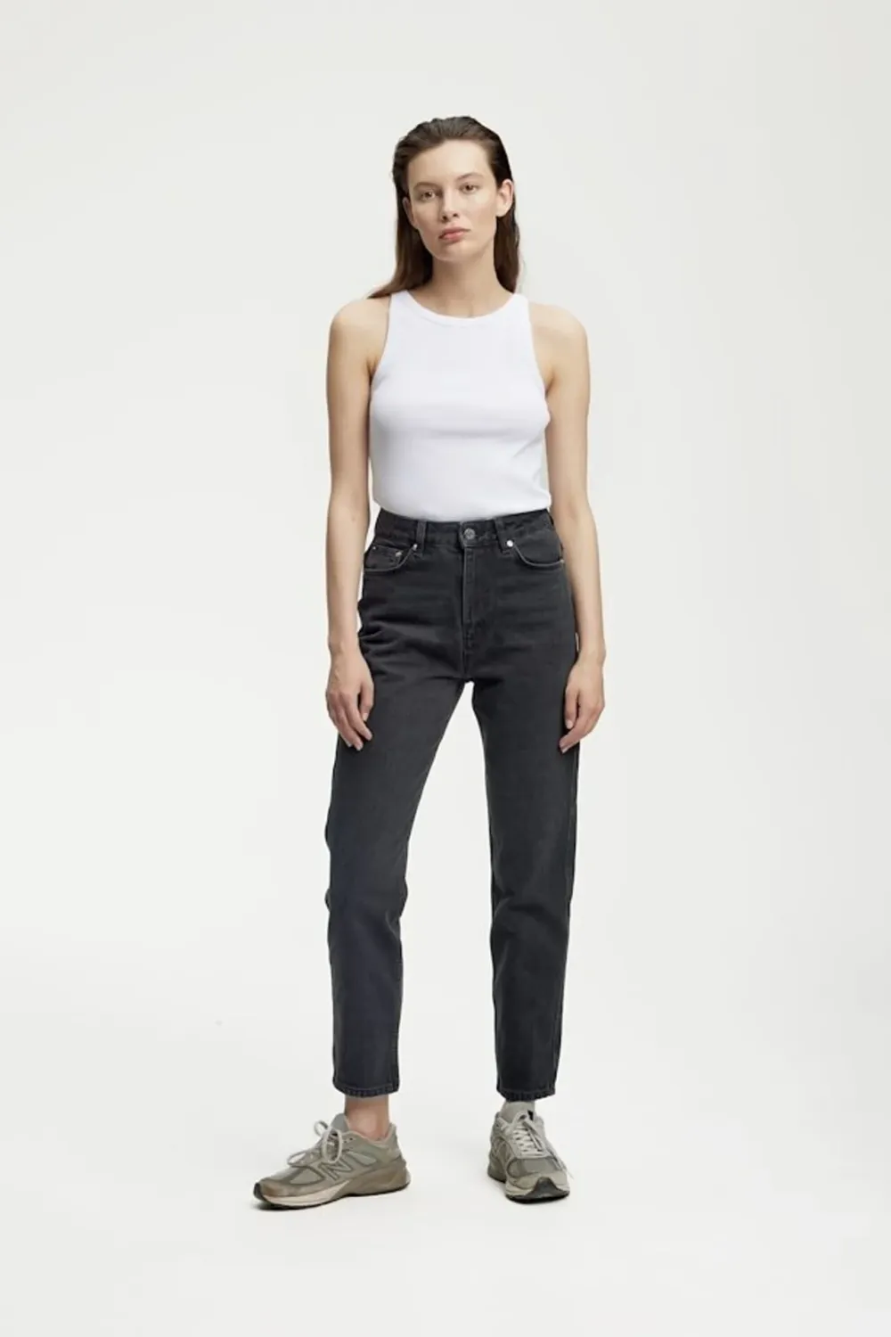 Gestuz - Dena HW mom jeans washed black