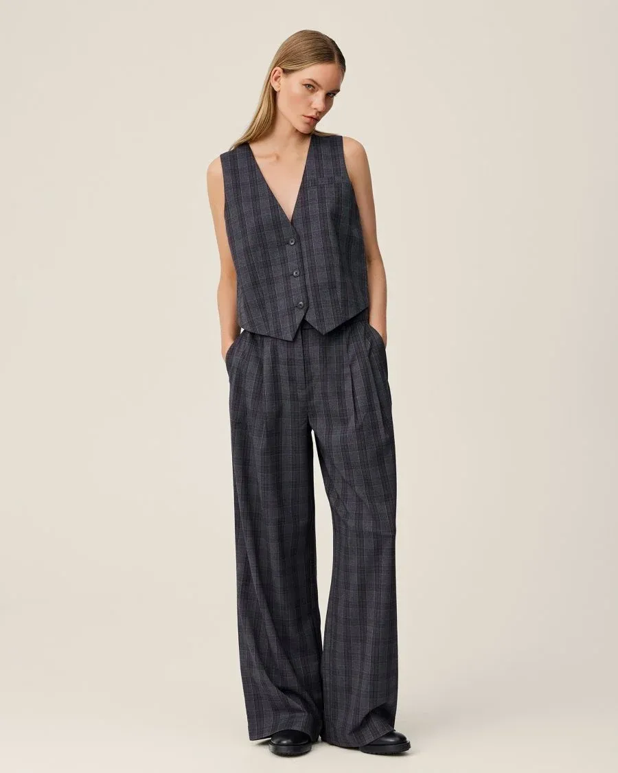 Moss Copenhagen (MSCH) - Calile pants dark grey