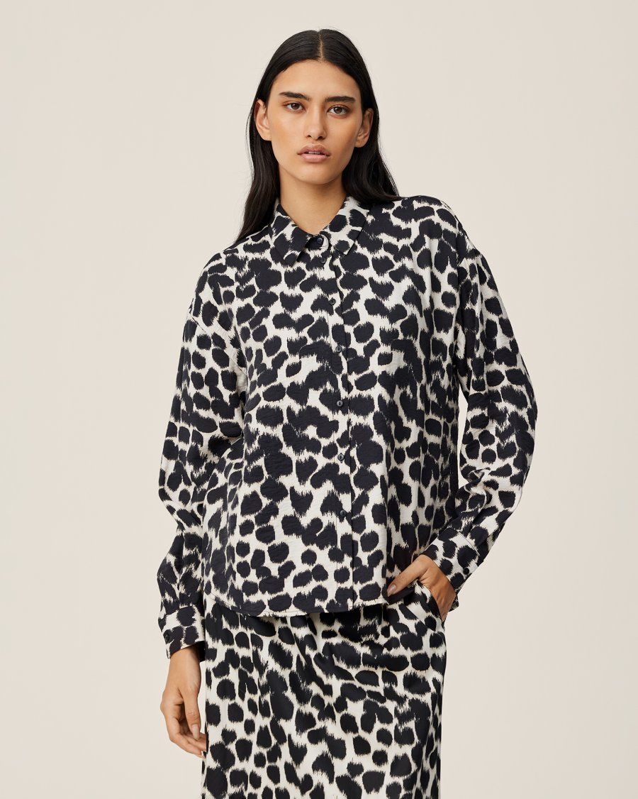 Moss Copenhagen (MSCH) - Ottelie Karalynn Shirt Oatmeal Animal