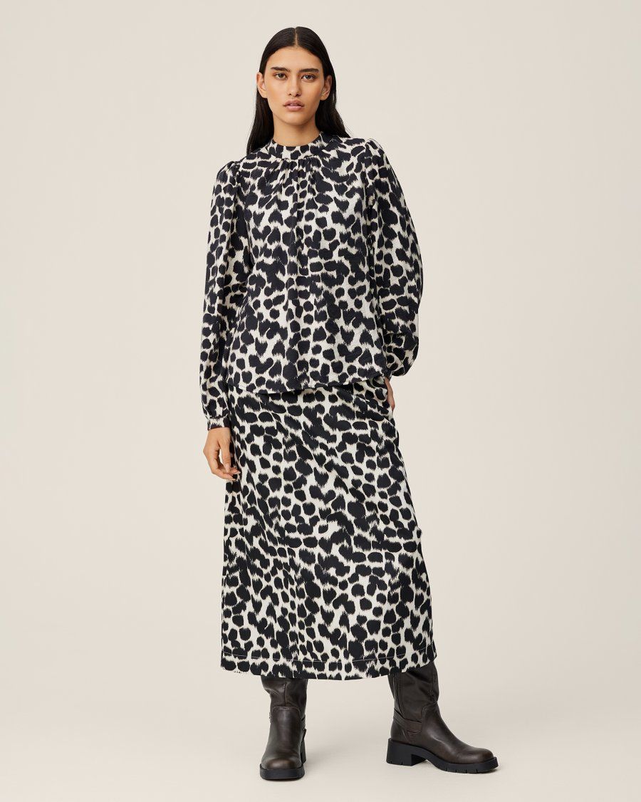 Moss Copenhagen (MSCH) - Ottelie Karalynn Skirt Oatmeal Animal