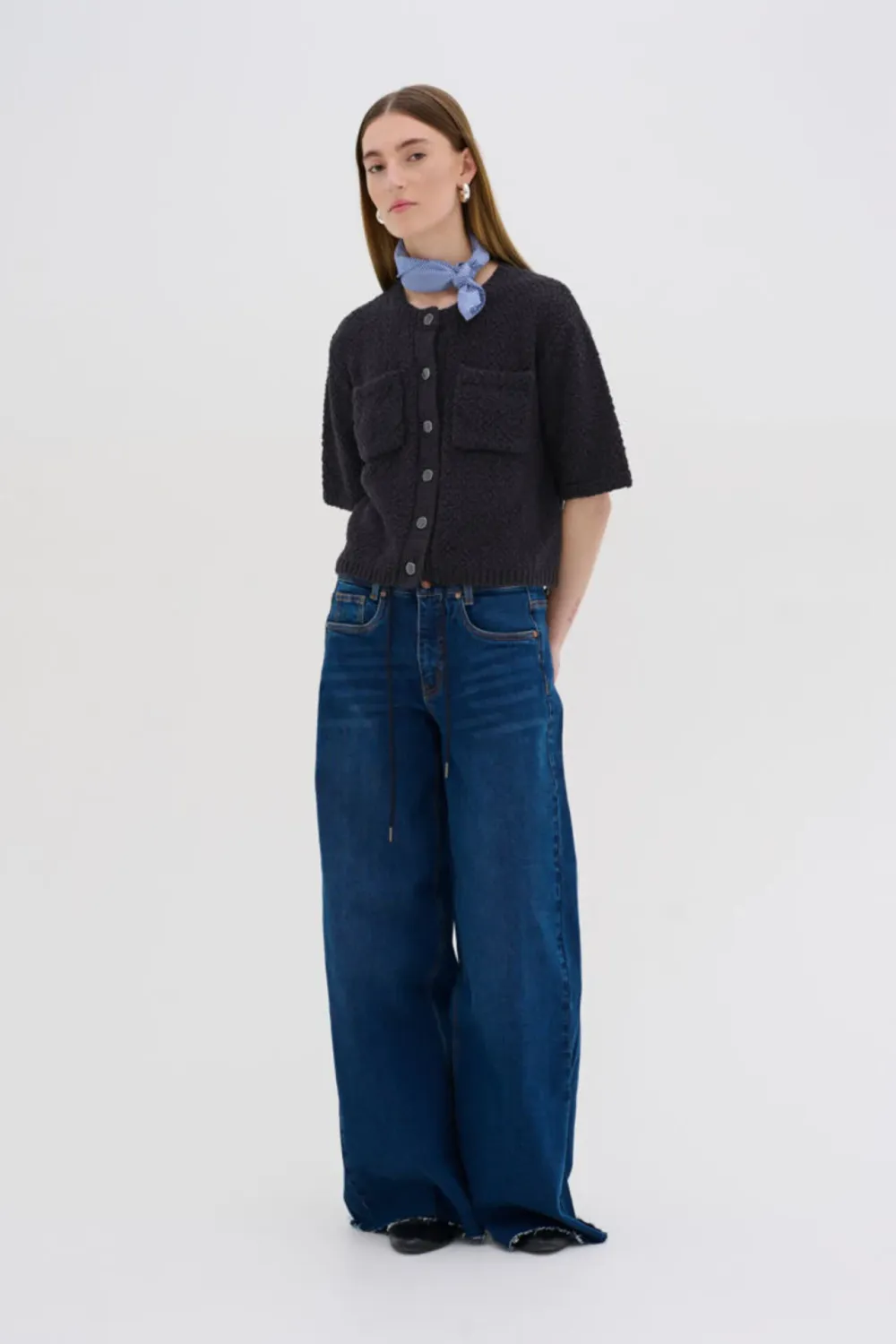 My Essential Wardrobe -Carry Knit Cardigan-Sky CaptainBlue