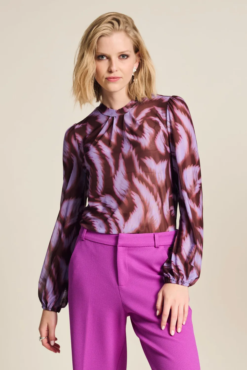 POM Amsterdam - Top Feathers Brown