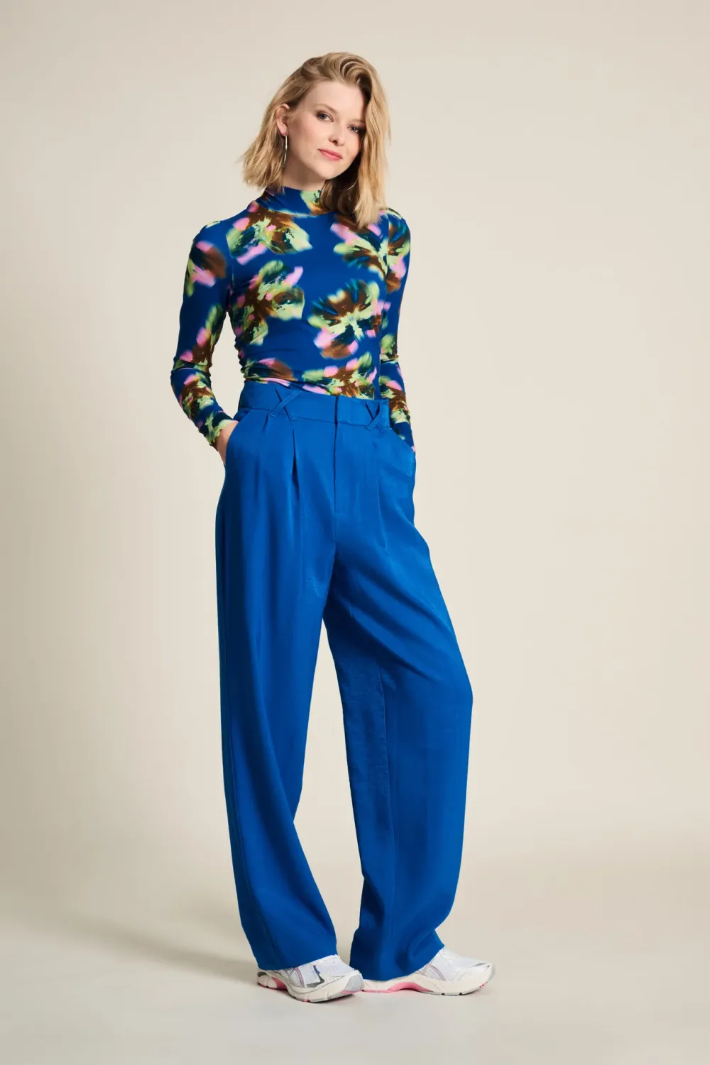 POM Amsterdam - Pants Shimmer Blue