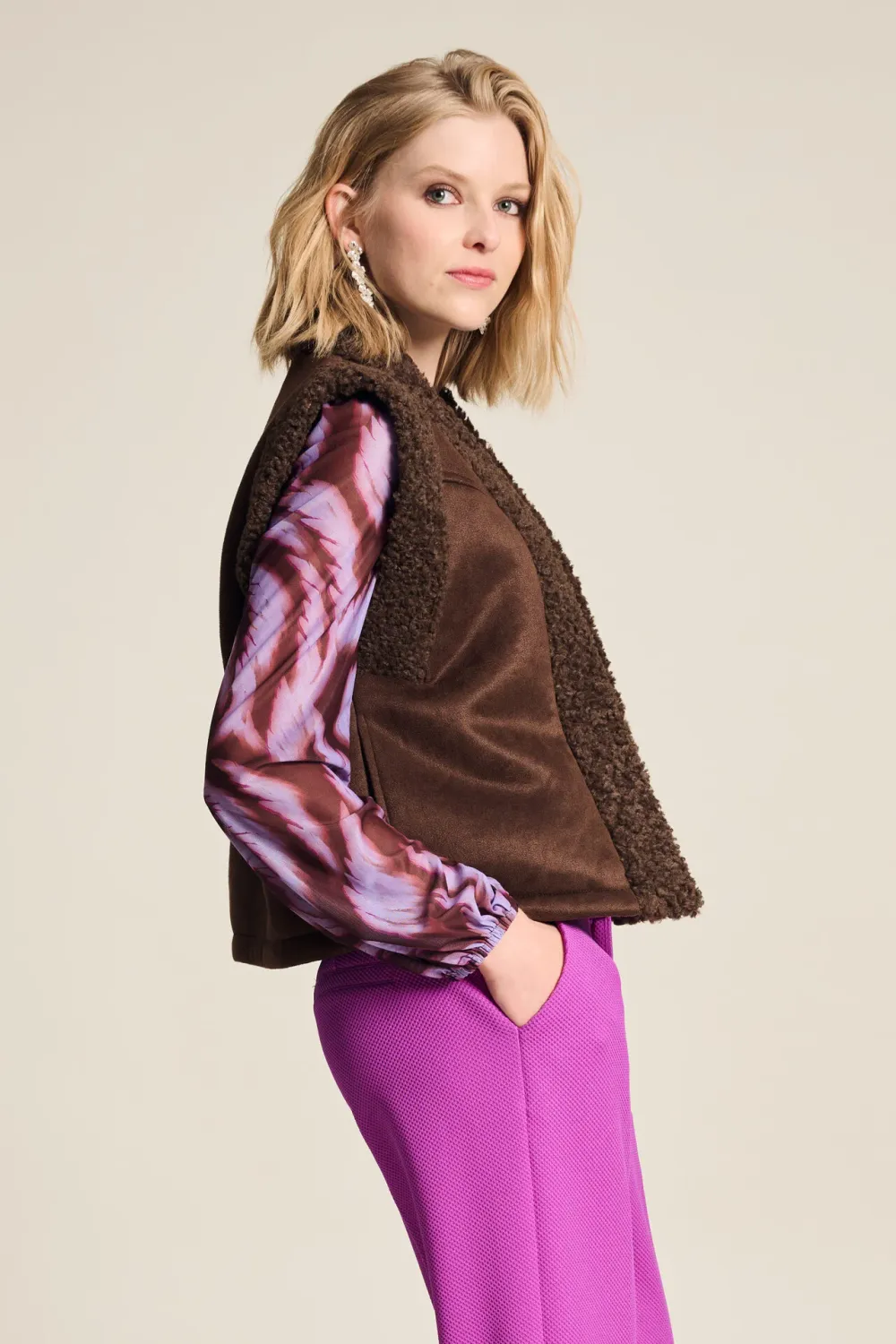 POM Amsterdam - Gilet Lammy Brown