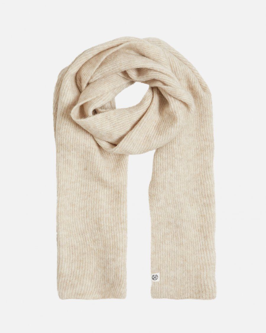 Moss Copenhagen (MSCH) - Hope Icon scarf oatmeal melange