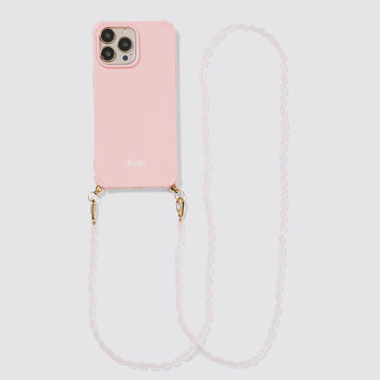 Ateljé - Harmony - long pink cord- small glass beads