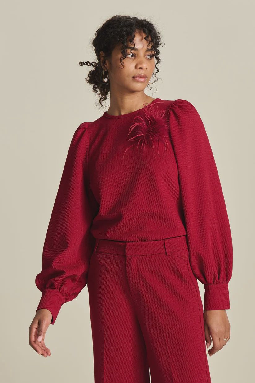 POM Amsterdam - Top Burgundy red