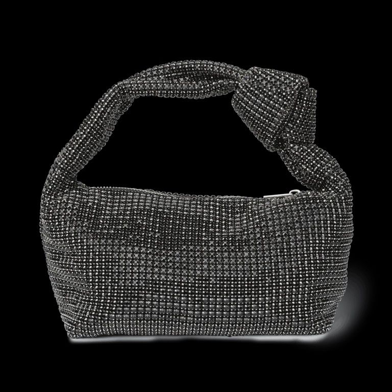 Sui Ava - Silvermoon cry bag black crystal