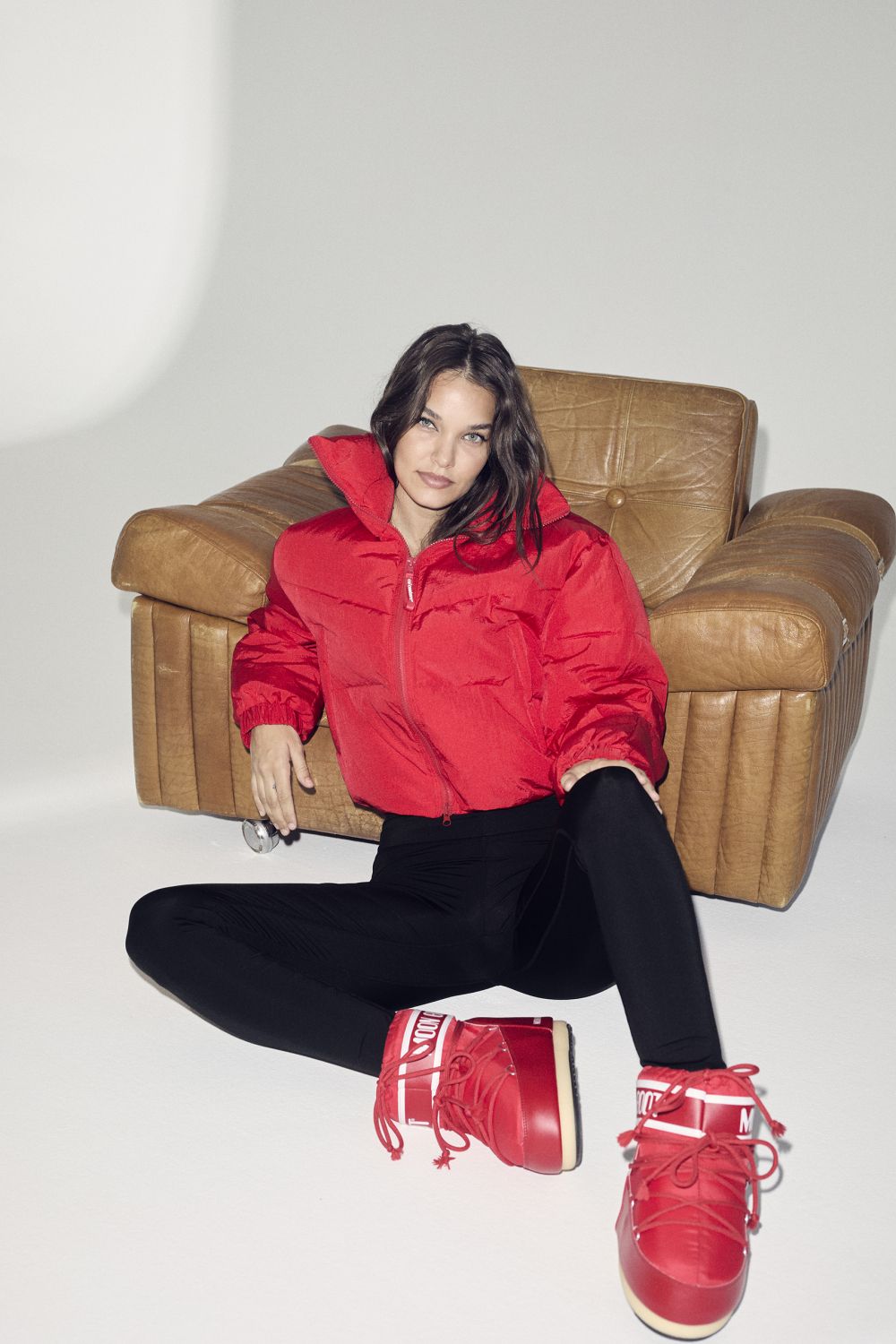 Co&#39;Couture - Frosty crop puffer jacket flame