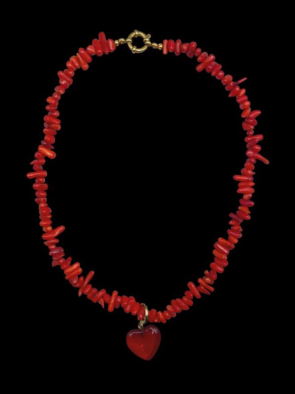 Bonnie Studios - BS592 Flint red necklace