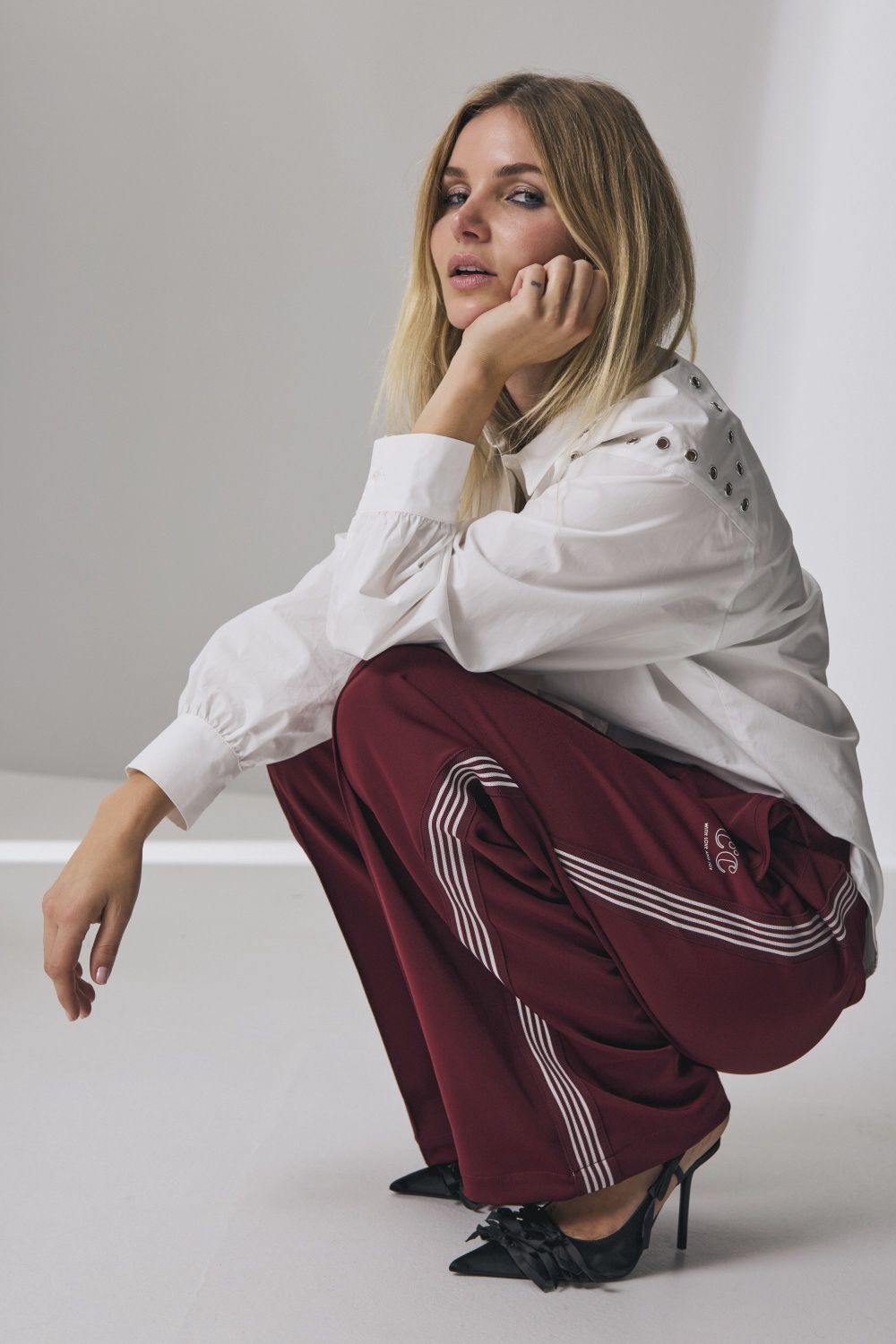 Co&#39;Couture - Amina Crease long pant burgundy