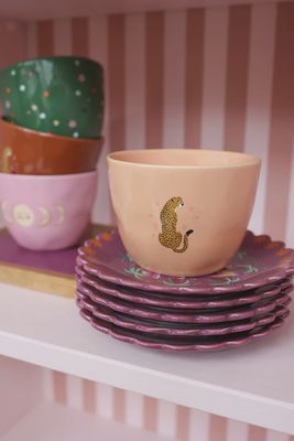 All the luck in the world - Large Peach Cup Leopard