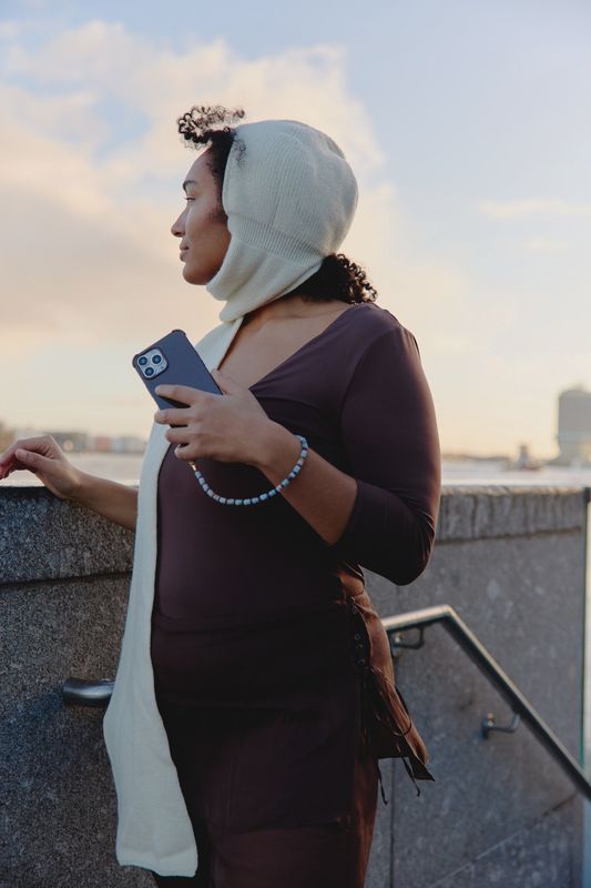 Ateljé - True blue short phone cord