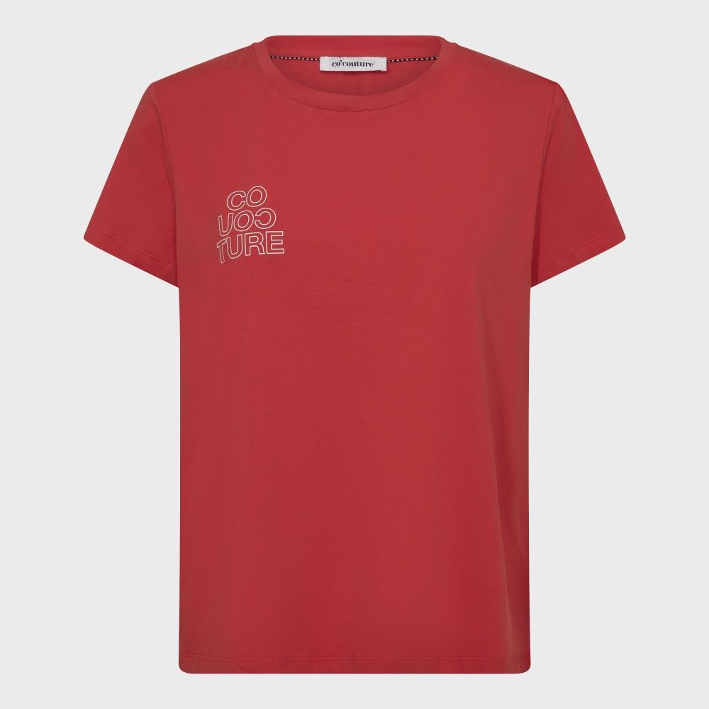 Co&#39;Couture - Siara Outline Tee Red/Off white