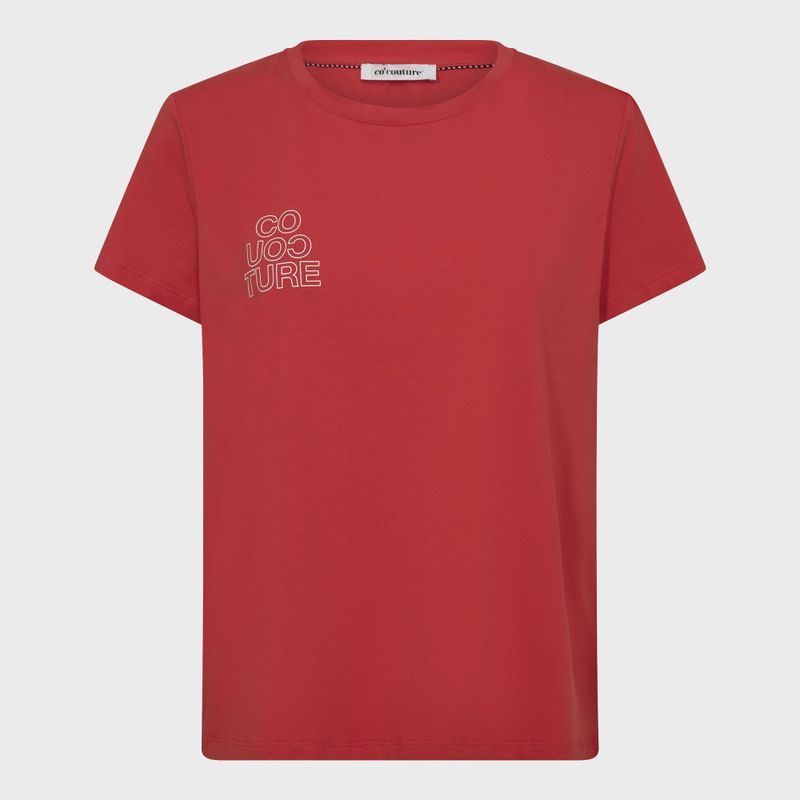 Co&#39;Couture - Siara Outline Tee Red/Off white