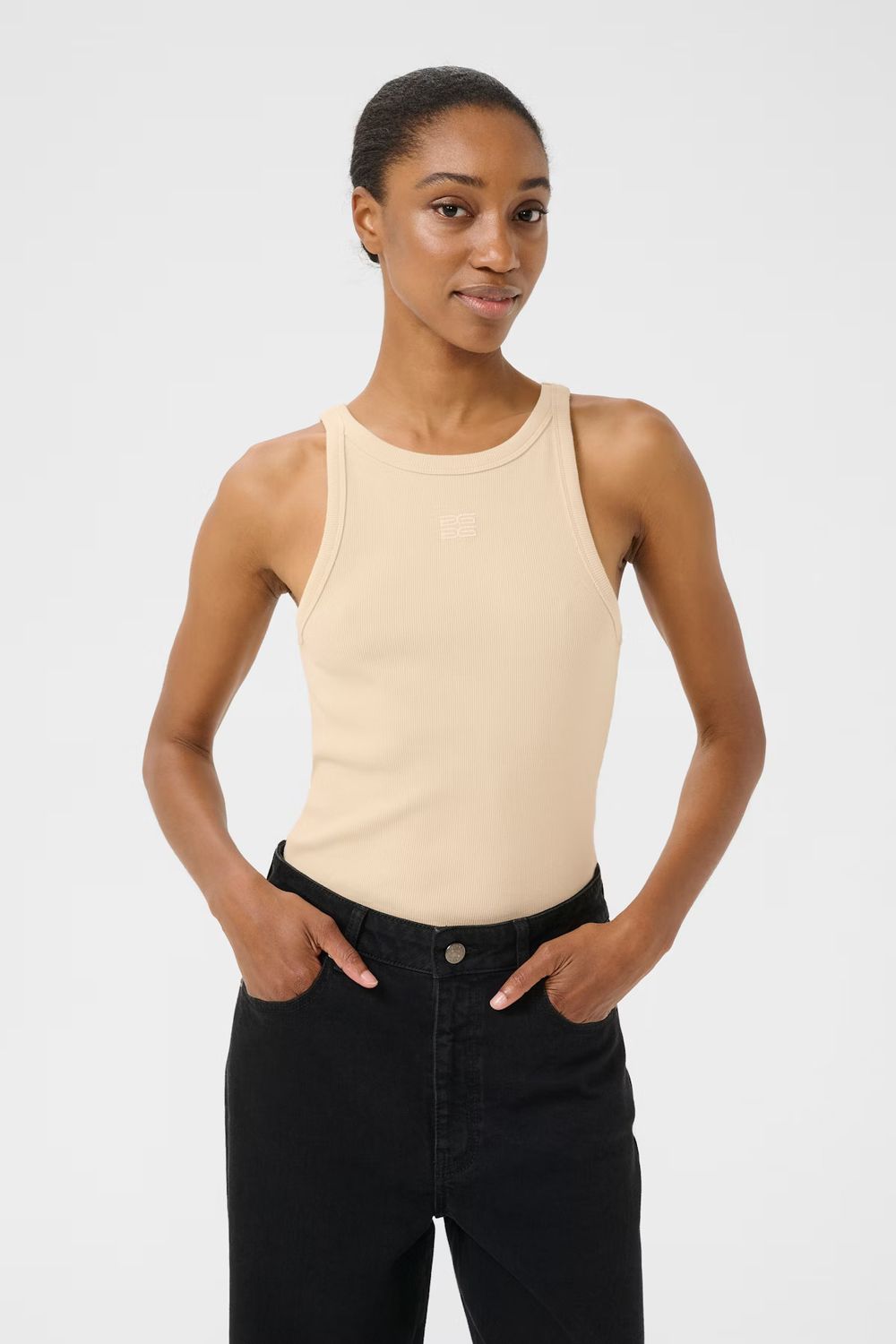 Gestuz - Drew logo tank 2.0 butter yellow