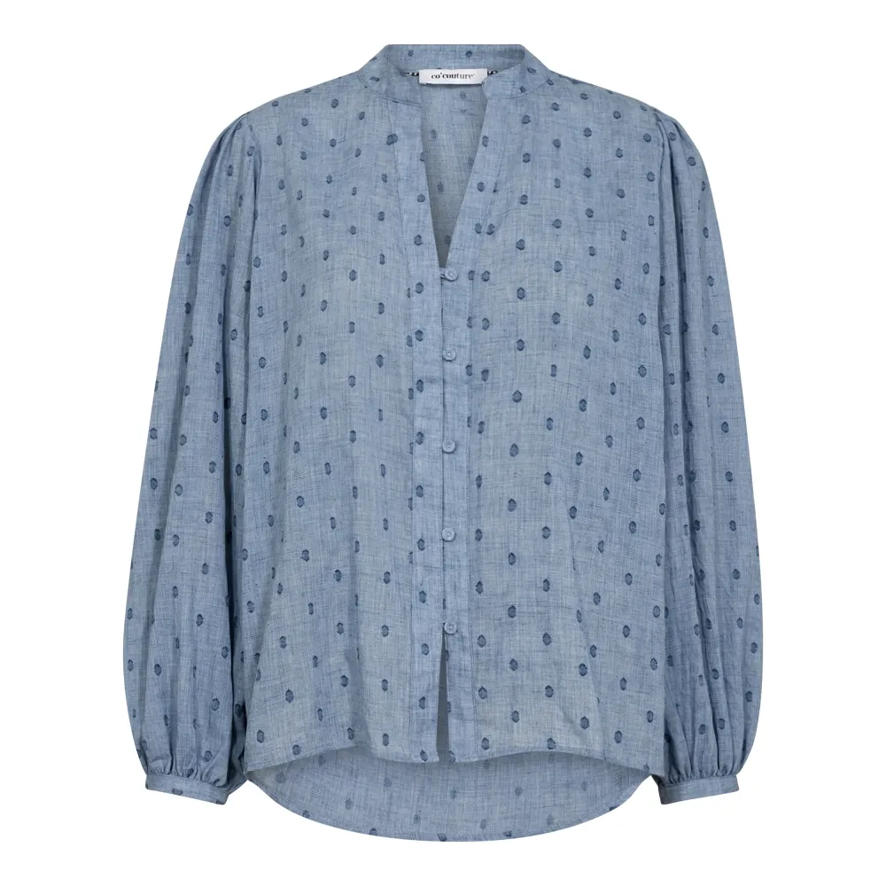 Co&#39;Couture - Dottie V-shirt dusty blue