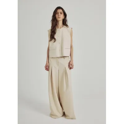 Norr - Kamin wide pants beige