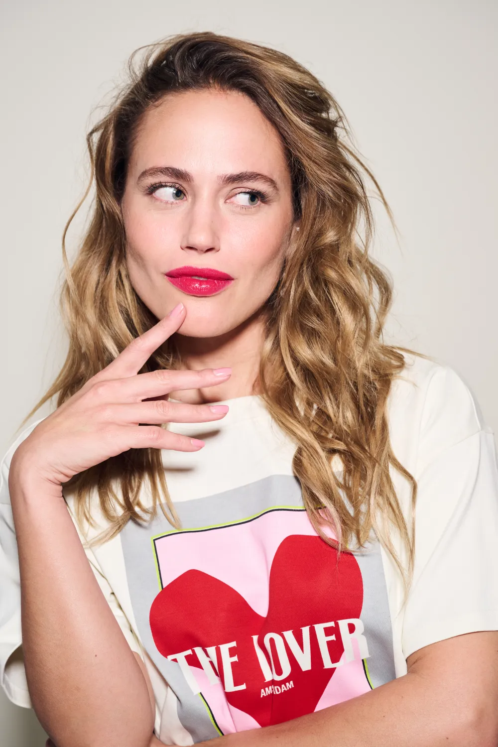 POM Amsterdam - Tshirt The Lover white