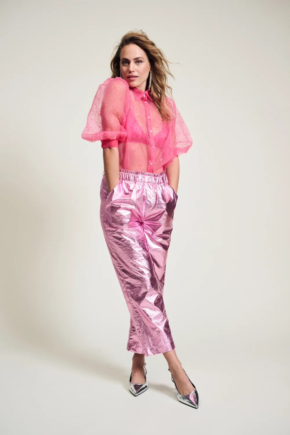 POM Amsterdam - Blouse Raspberry Dots/pink