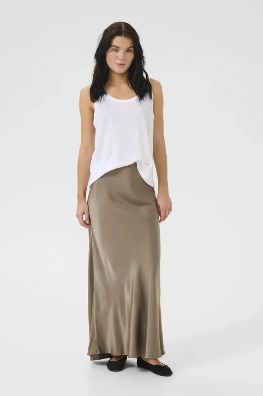My Essential Wardrobe - Estelle Long skirt Walnut
