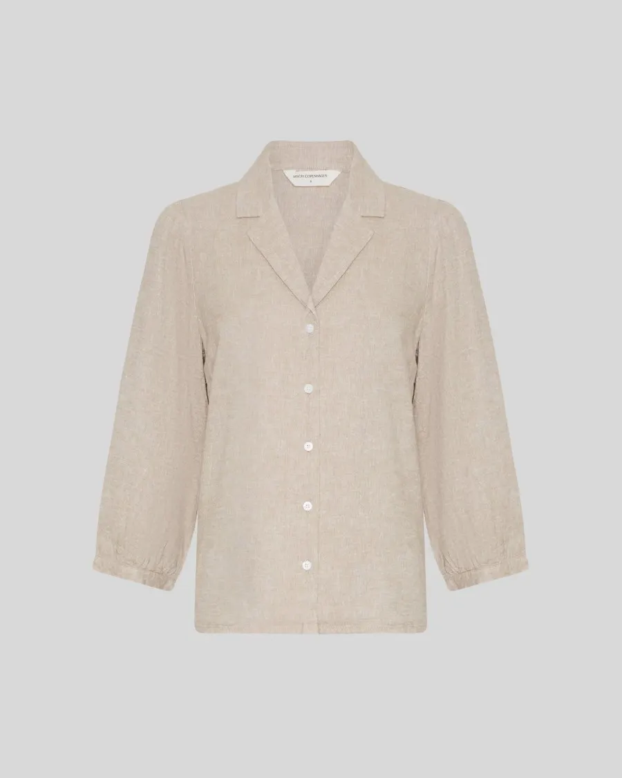 Moss Copenhagen (MSCH) - Pennie Ginia 3/4 shirt sand