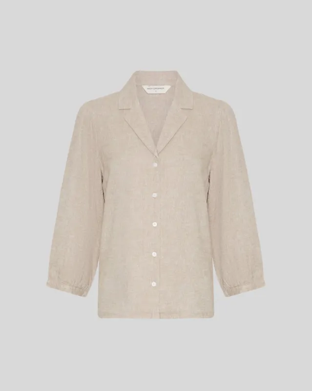 Moss Copenhagen (MSCH) - Pennie Ginia 3/4 shirt sand