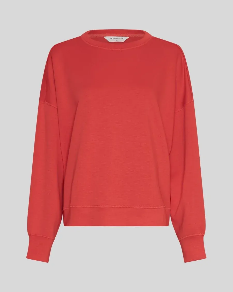 MOSS Copenhagen (MSCH) - Dalvina Ima Q Sweatshirt Scarlet