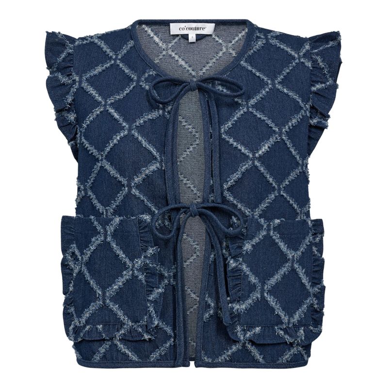 Co&#39;Couture - Milan denim frill gilet