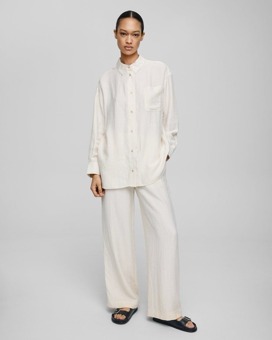 Moss Copenhagen (MSCH) - Disa HW pants sand melange