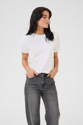 My Essential Wardrobe - Seattle logo emb. Tee bright white