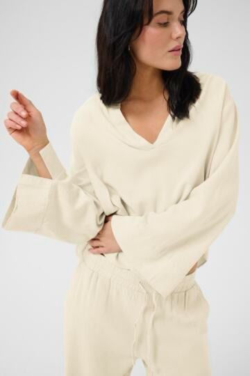 My Essential Wardrobe - Dias blouse Almond milk melange